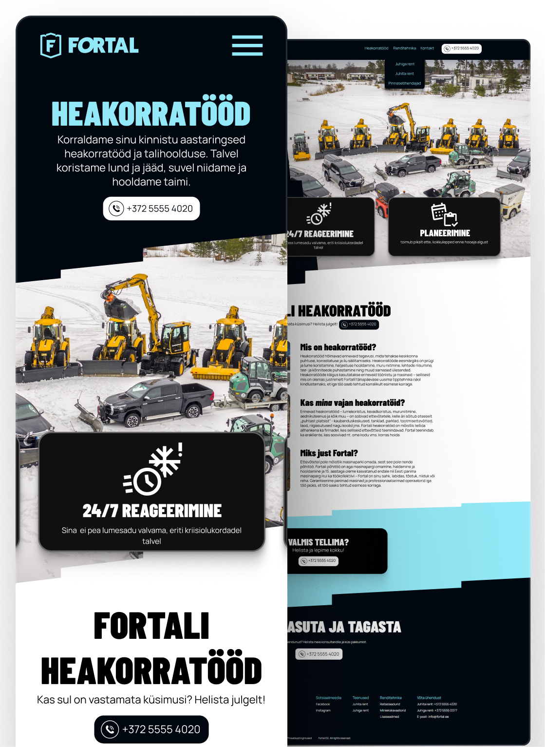 Example of the Fortal homepage