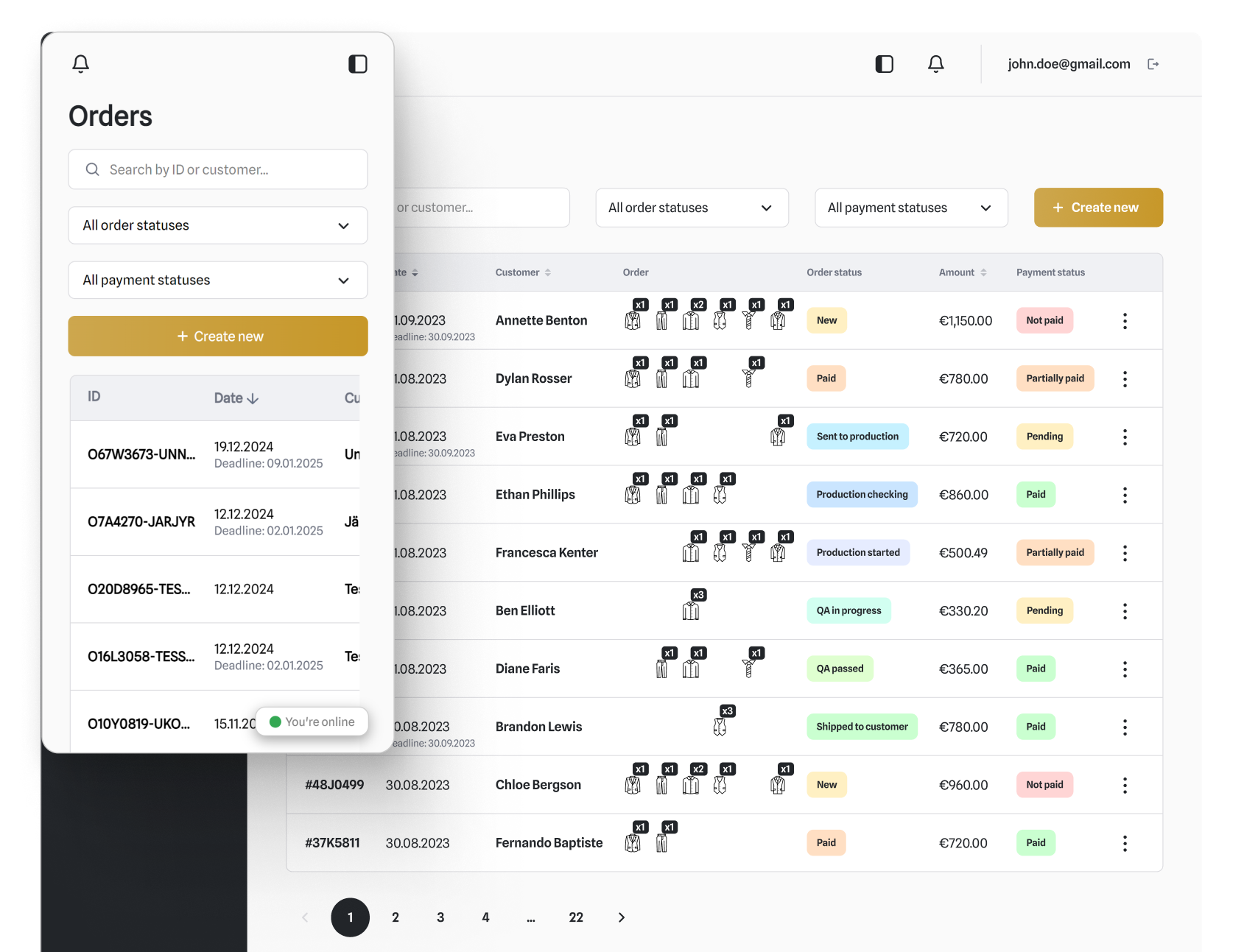 Example of the Fortal homepage